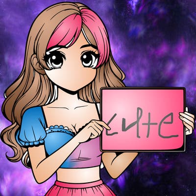 realistic pretty girl holding blank sign