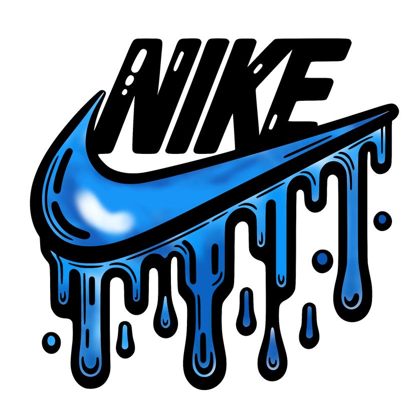 dripping nike logo