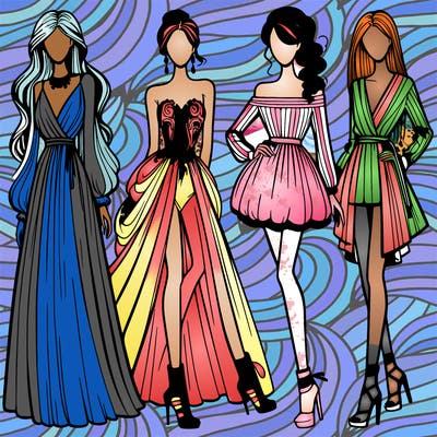 fashion models dresses