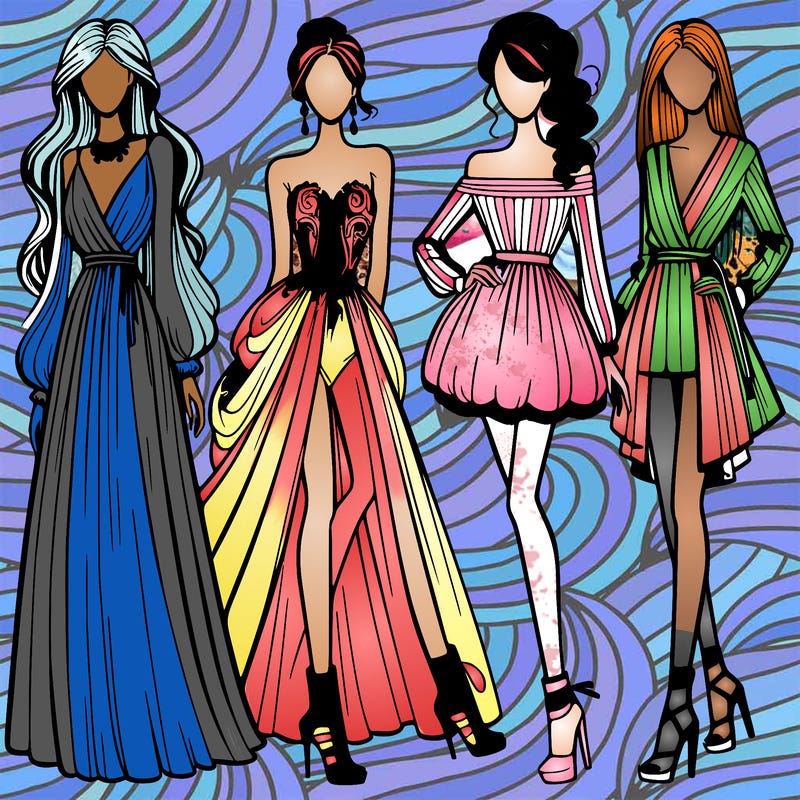 fashion models dresses