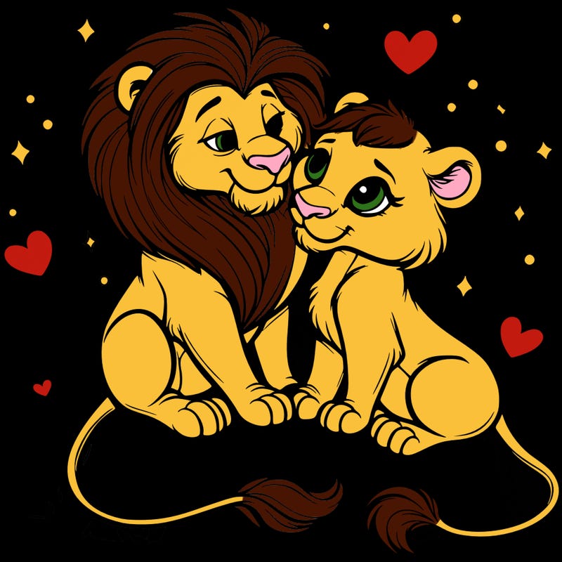 lion and lioness inlove