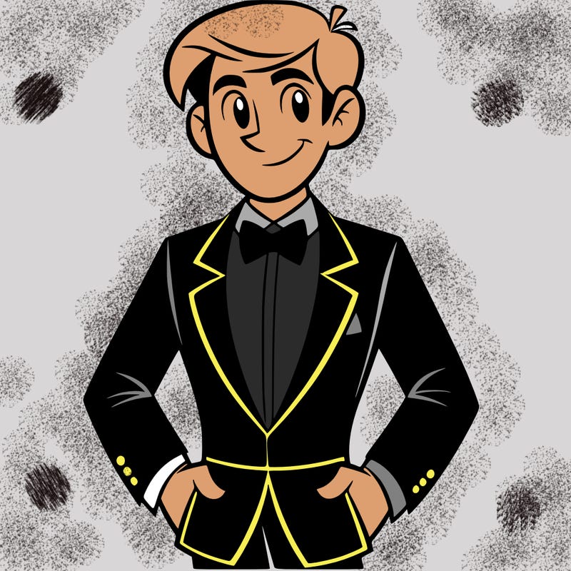 a tuxedo man