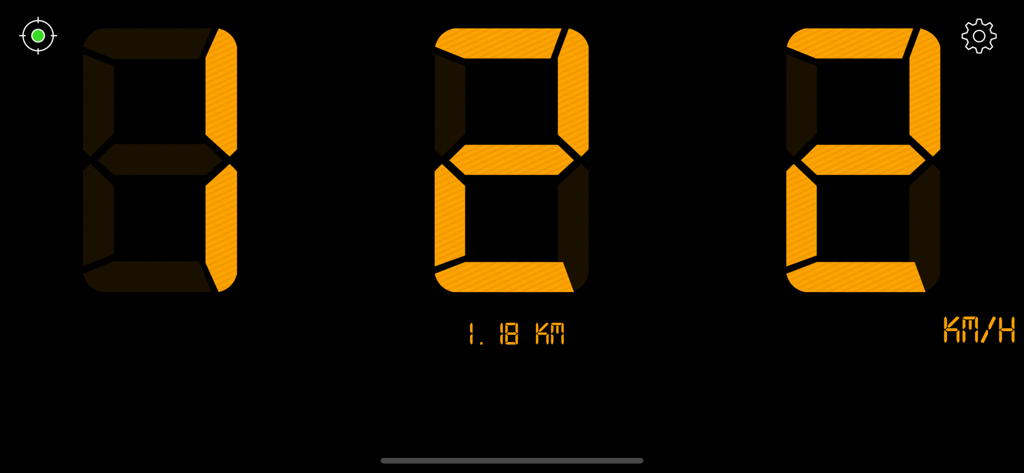 Speedometer Speed Box - Digital speedometer interface showing speed in kilometers per hour with distance traveled