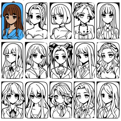 girls that look diffrent anime