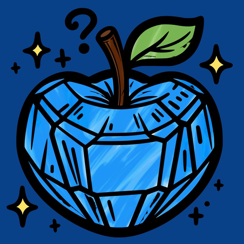 very shiny crystal apple