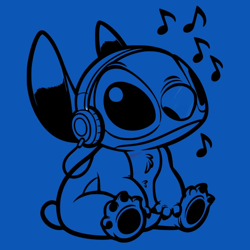stitch listening to music