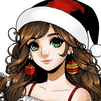 realistic christmas girl