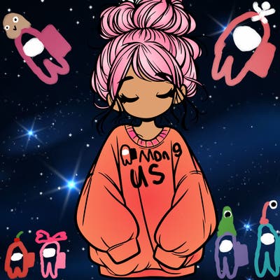 girl with baggy sweatshirt and messy bun