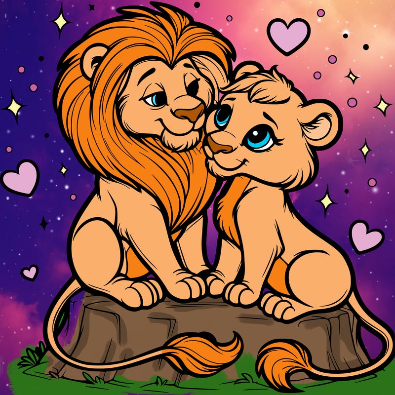lion and lioness inlove