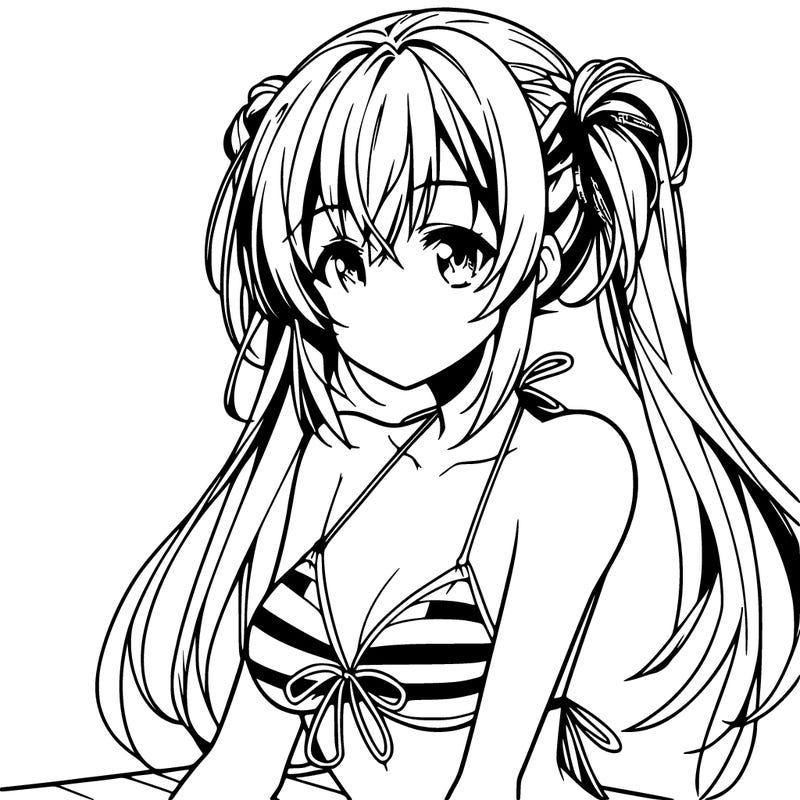 anime girl in bikini