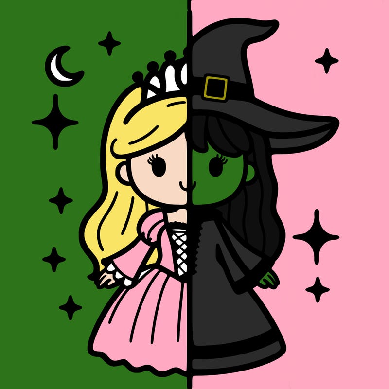 split princess and witch