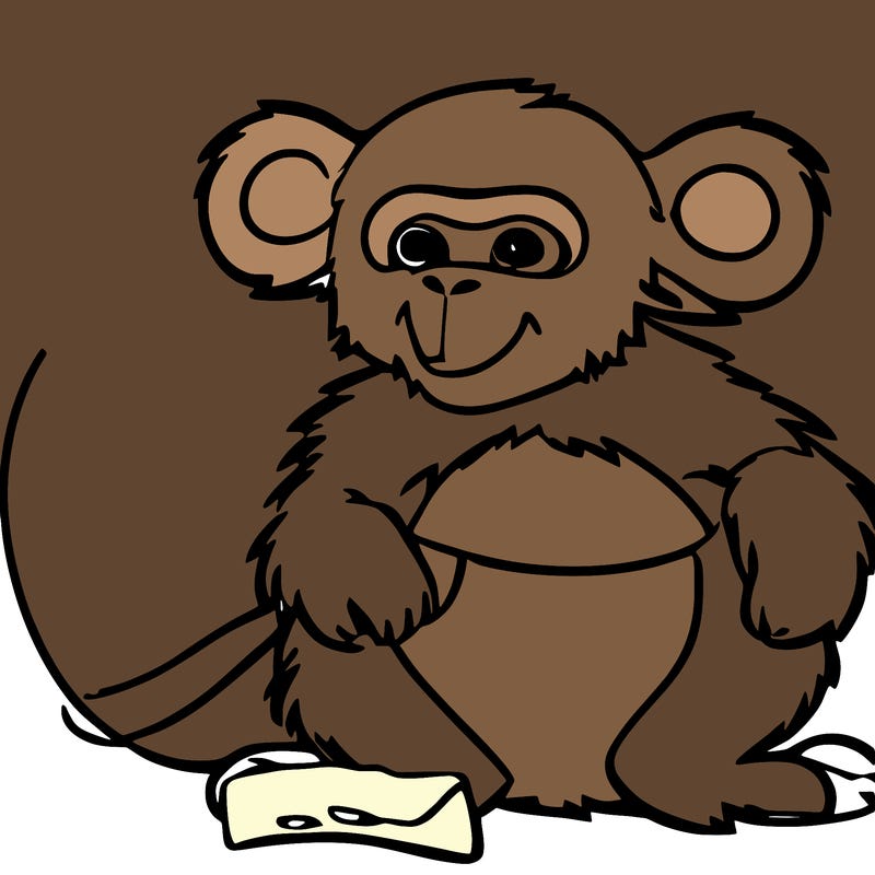animated cute monkey