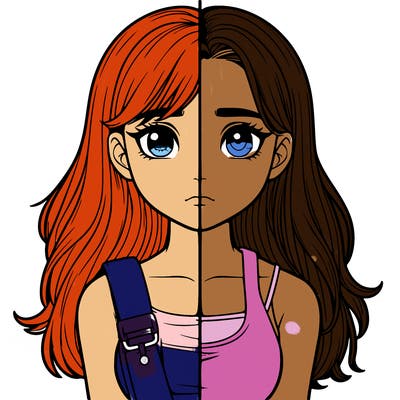 realistic girl split