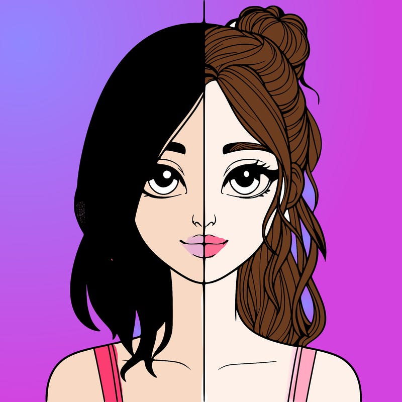 realistic girl split