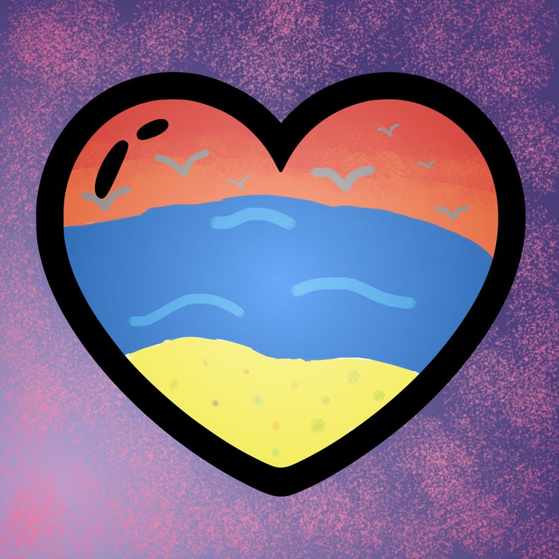 a blank heart