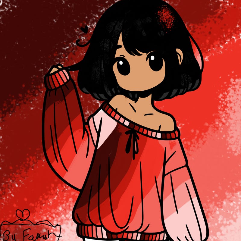 girl in baggy sweater hanging off her shoulder