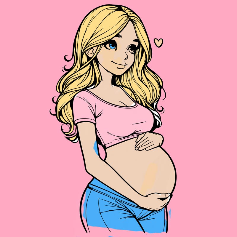 realistic pregnant girl