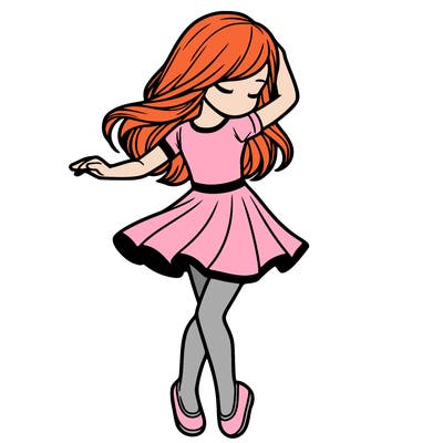 girl dancing  realistic