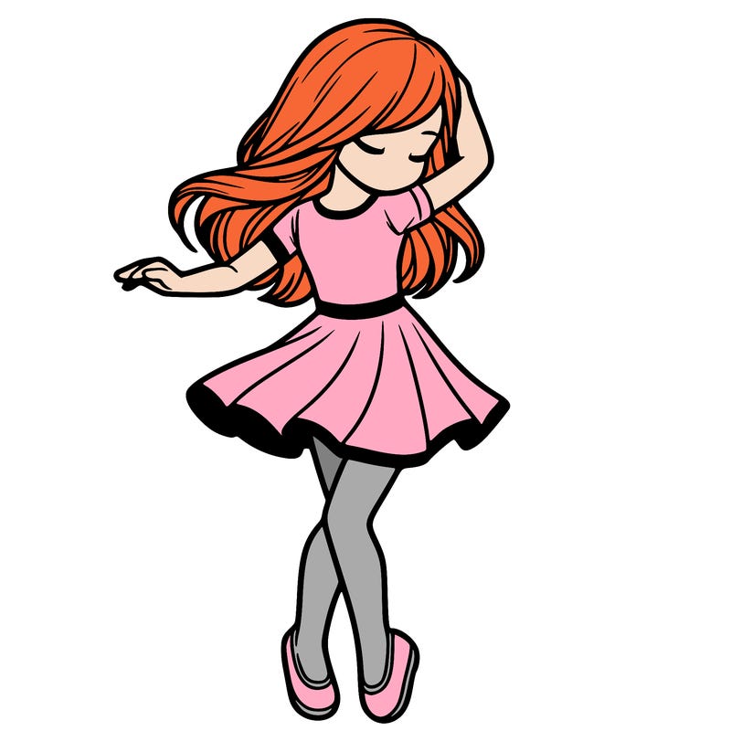 girl dancing  realistic