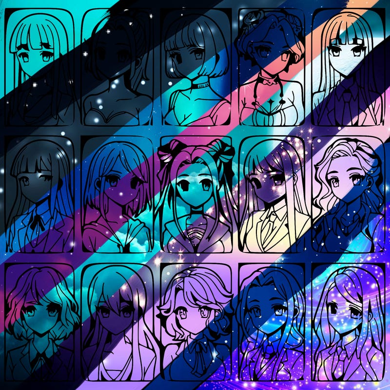 girls that look diffrent anime