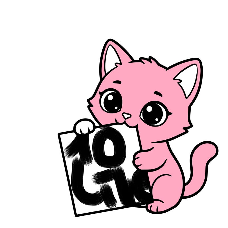 a small cat with a blank sheet of paper in its hand. the cat is sooooooo cute!