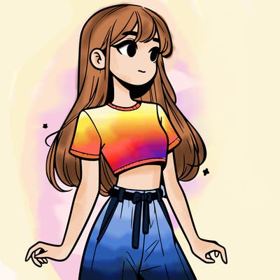 girl in a cute crop top