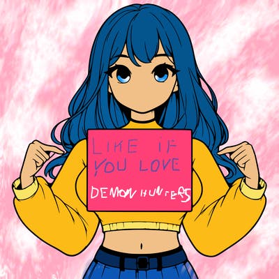 girl holding a blank sign in a long sleeve crop top