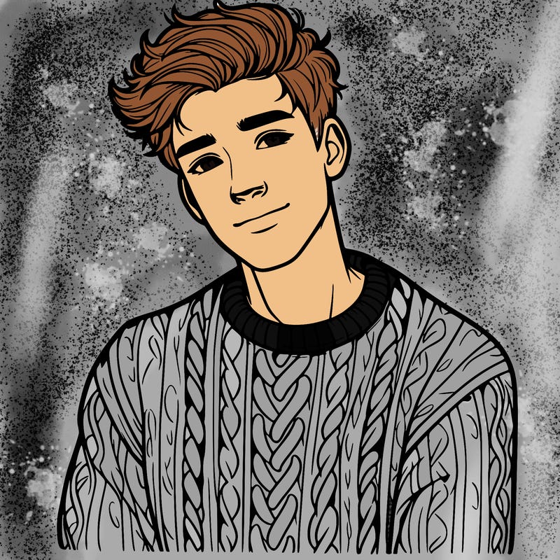 realistic guy with a beautiful jumper