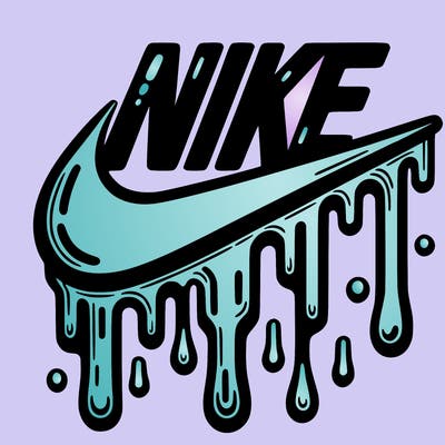 dripping nike logo