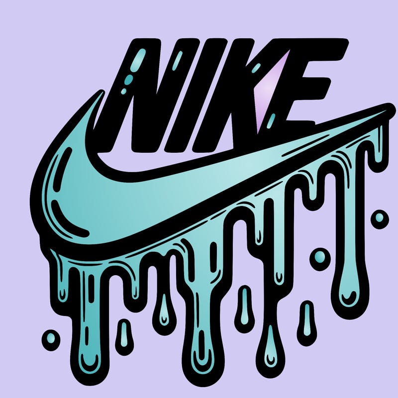dripping nike logo