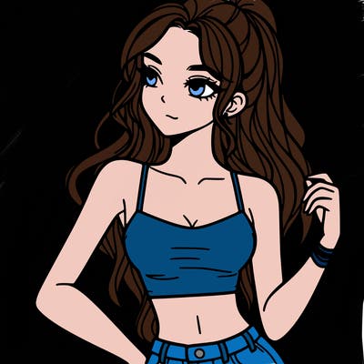 girl in crop top