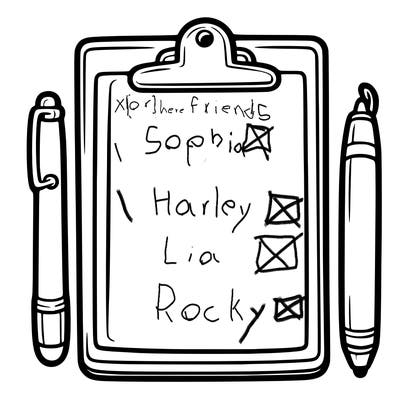 blank clip board with pen