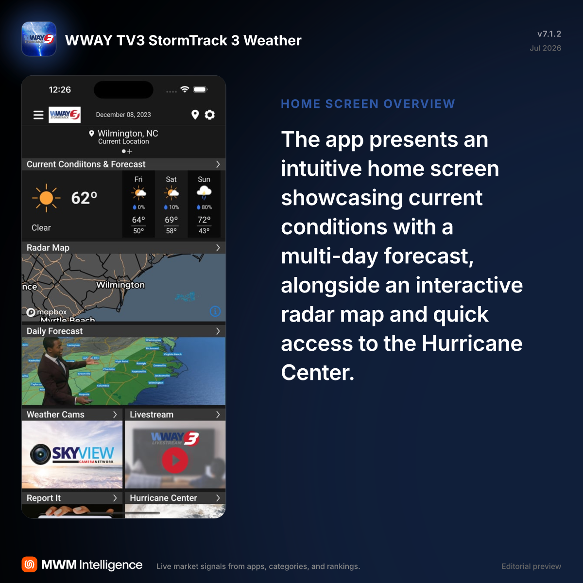 WWAY TV3 StormTrack 3 Weather - Weather App | MWM