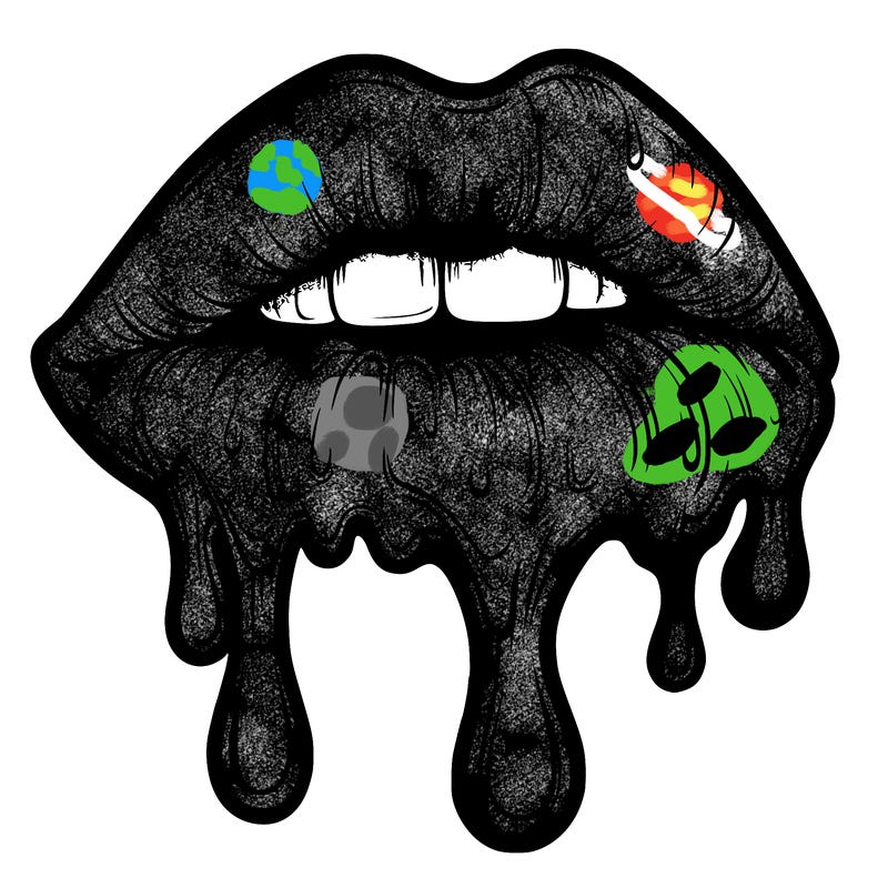 realistic melting lips