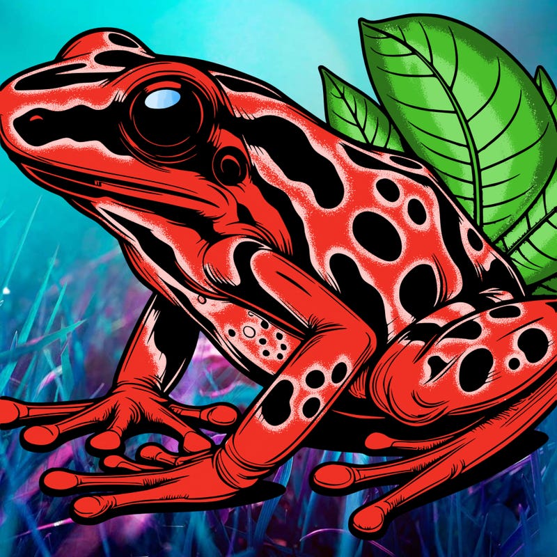 hyper realistic poison frog