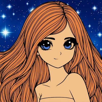 realistic girl pretty long hair