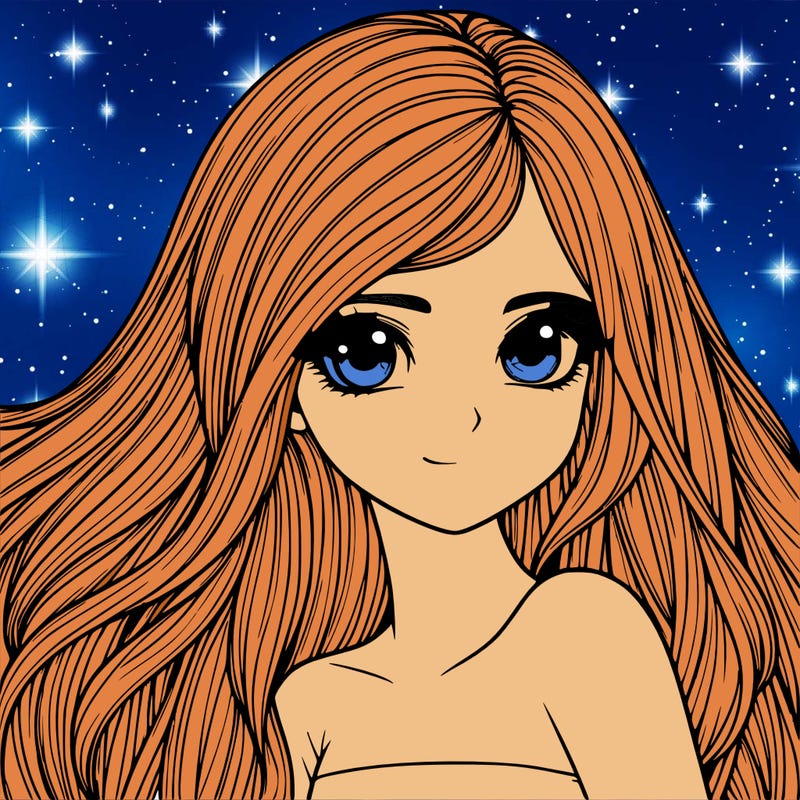 realistic girl pretty long hair