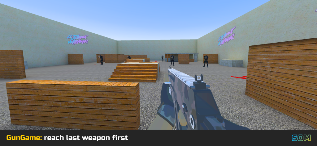SOM: StrikeOut Multiplayer - Vista en primera persona del modo Juego de Armas en SOM StrikeOut Multiplayer