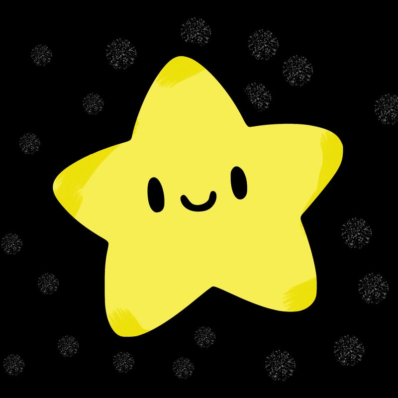 one star in the sky without a face