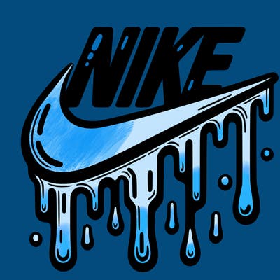 dripping nike logo