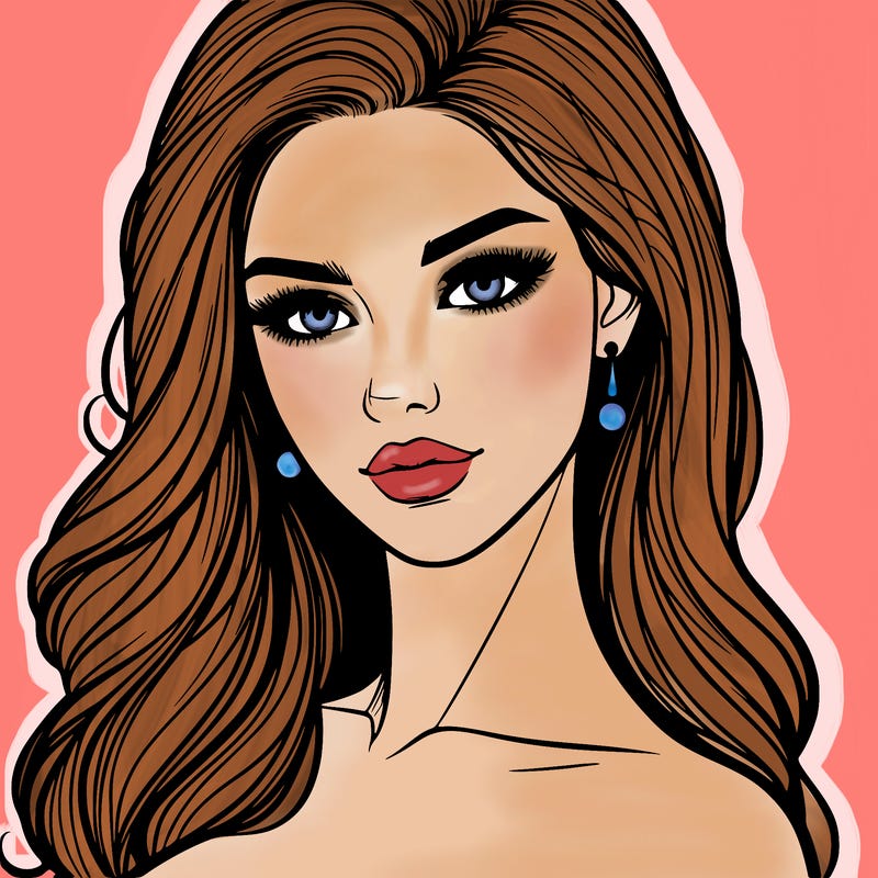 beautiful model woman realistic