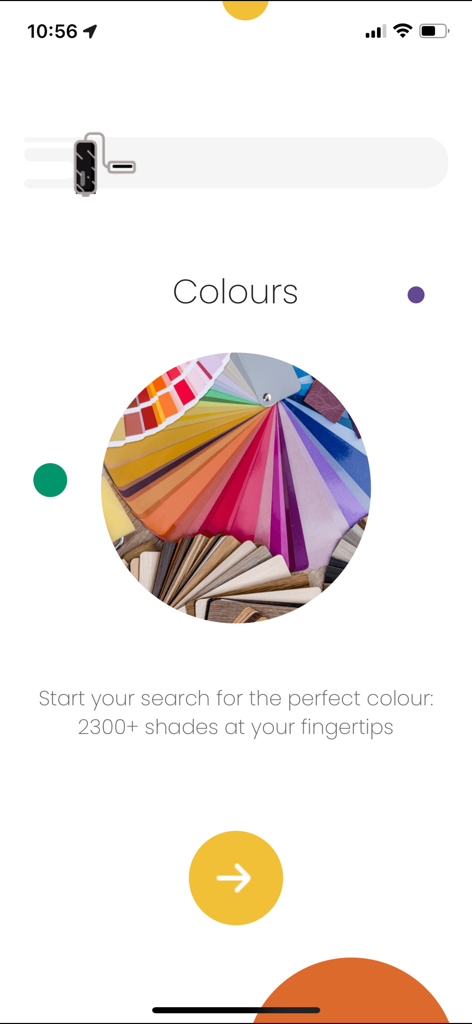 My Opus - My Opus app interface showing a variety of paint color swatches and palettes for home decoration