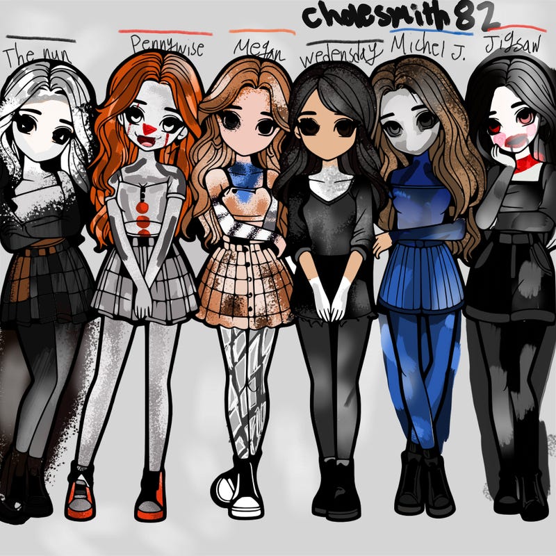 a group of girls realistic