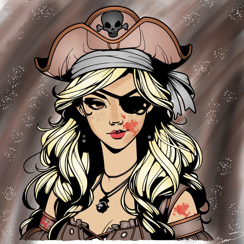realistic pirate that’s a girl