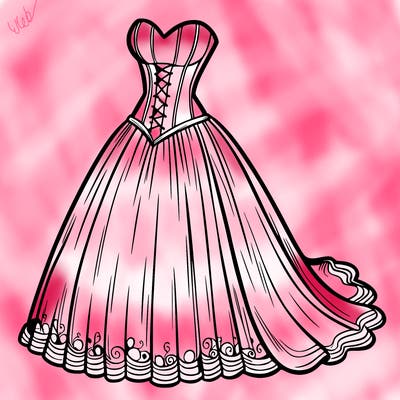 wedding dress-corset and a long and flowy skirt