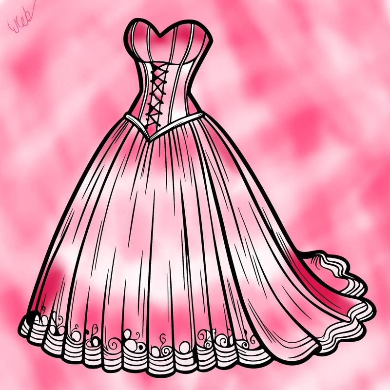 wedding dress-corset and a long and flowy skirt