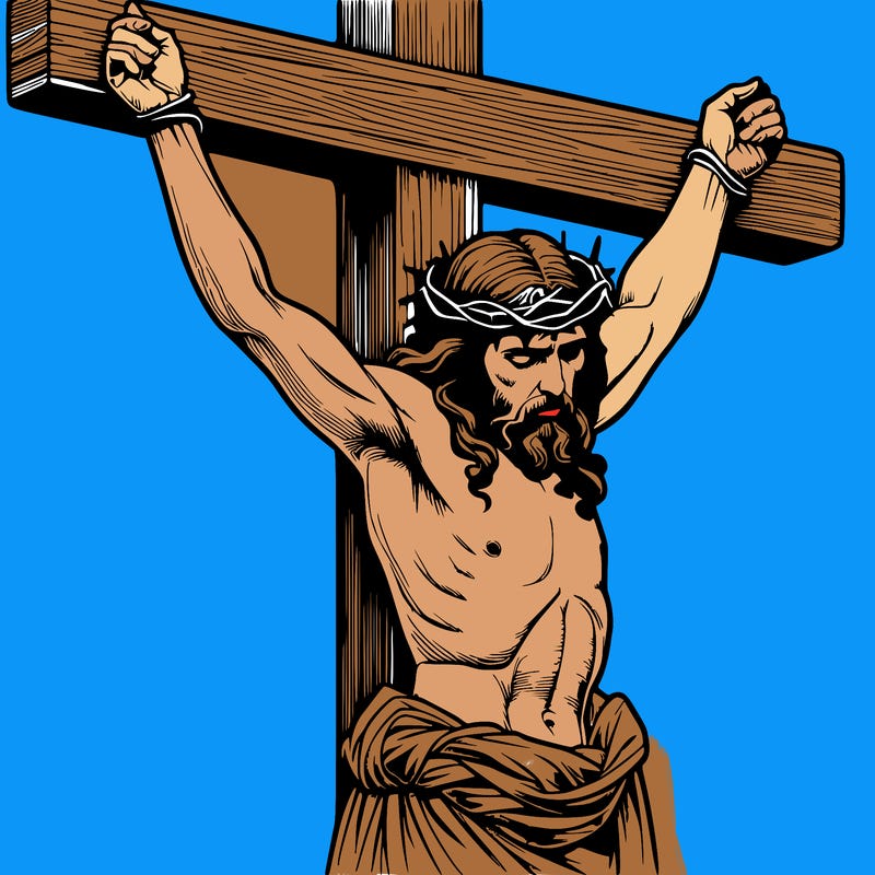 jesus realistic on the cross