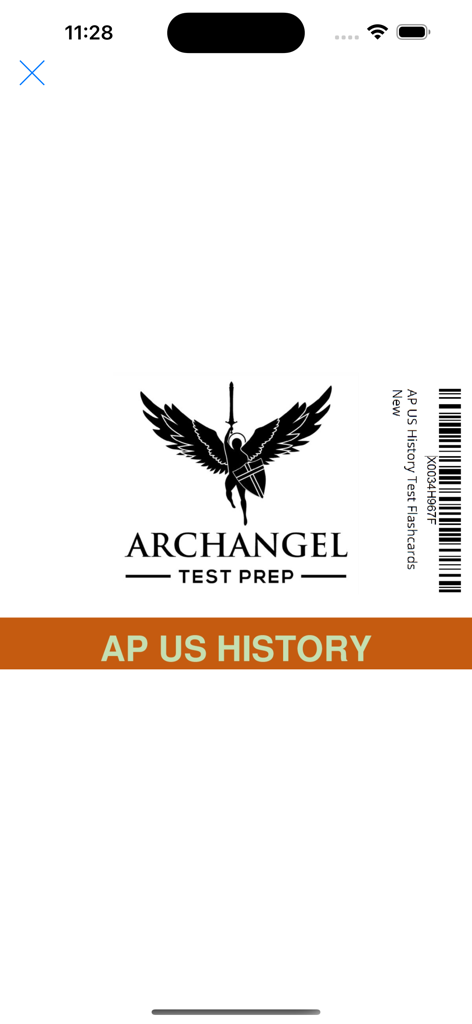 ArchAngel Test Preparation - Interfaz de la aplicación ArchAngel Test Prep que muestra la sección de estudio de Historia de EE. UU. AP