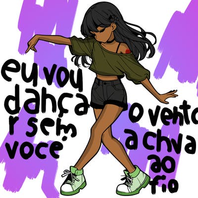 realistic girl danceing