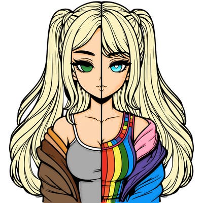 realistic girl split